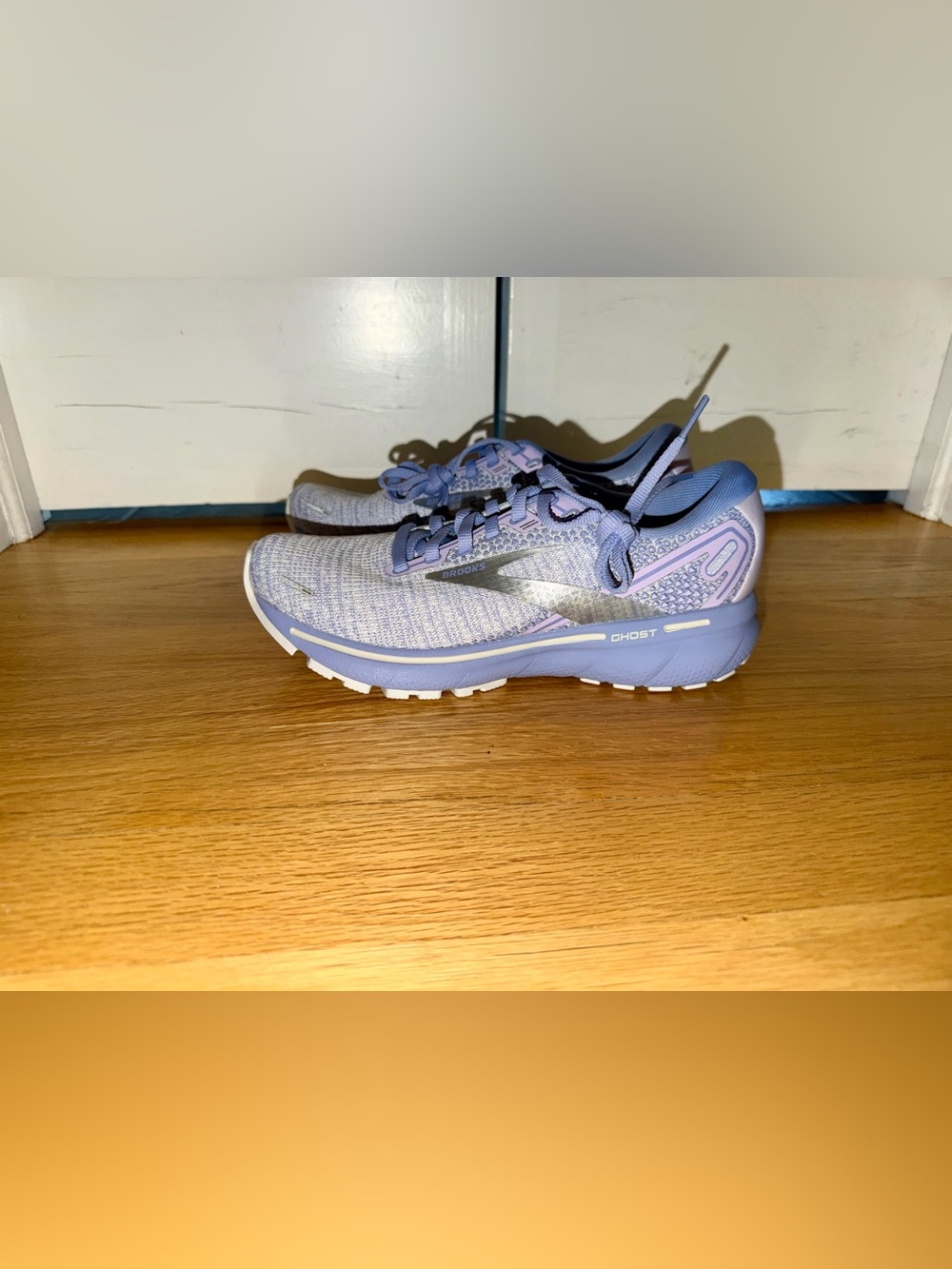 Brooks Ghost 14 Women's Running Shoes - Lavender and Light Blue-6.5